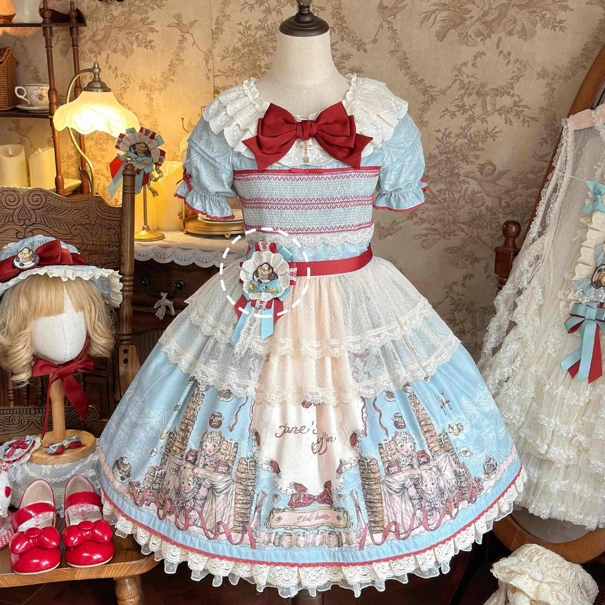 [Limited Edition: May 11] Muffin Post OP Lolita Dress - LolitaEraOP DressBlueS[Limited Edition: May 11] Muffin Post OP Lolita Dress