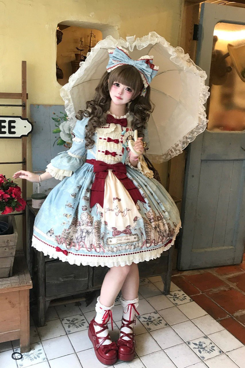 [Limited Edition: May 11] Muffin Post OP Lolita Dress - LolitaEraOP DressBlueS[Limited Edition: May 11] Muffin Post OP Lolita Dress