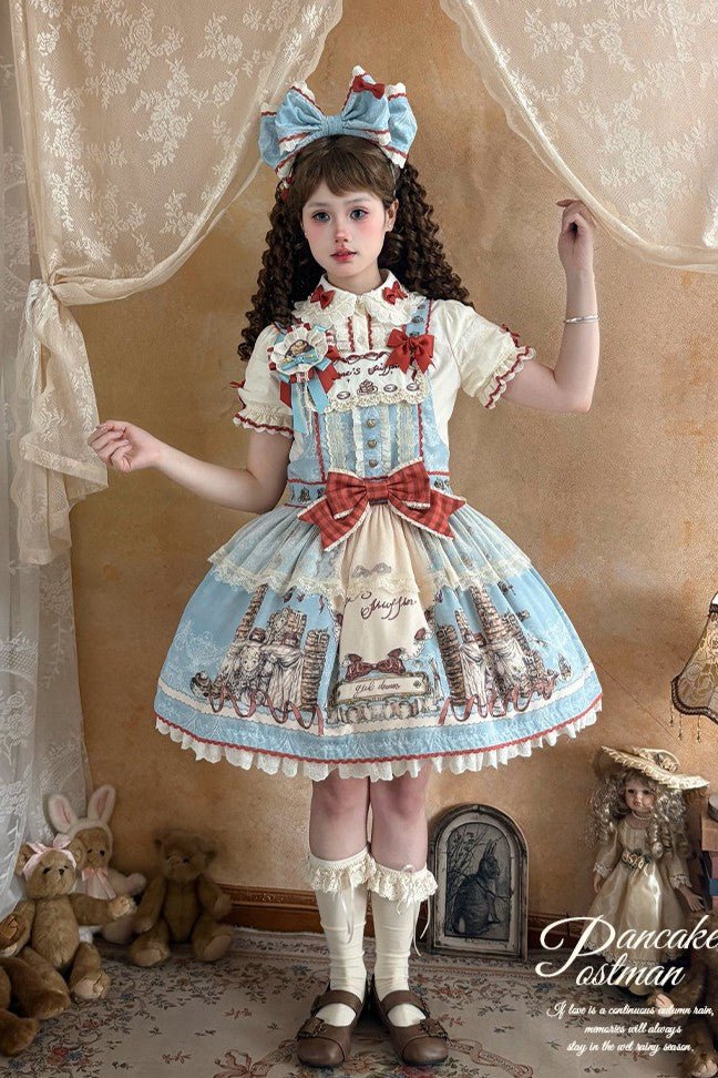 [Limited Edition: May 11] Muffin Post OP Lolita Dress - LolitaEraOP DressBlueS[Limited Edition: May 11] Muffin Post OP Lolita Dress