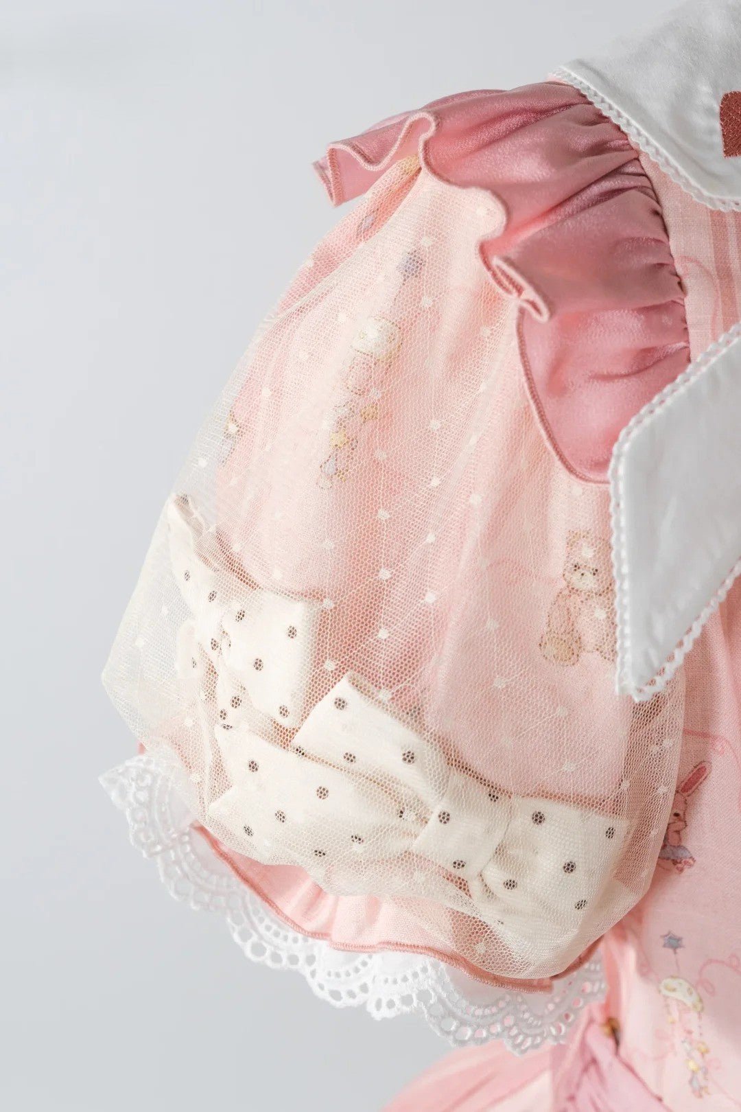 [Limited Edition: May 17] Lazy Bow JSK Gradient Bow Lolita Dress - LolitaEraFlower RosetteBlackS[Limited Edition: May 17] Lazy Bow JSK Gradient Bow Lolita Dress