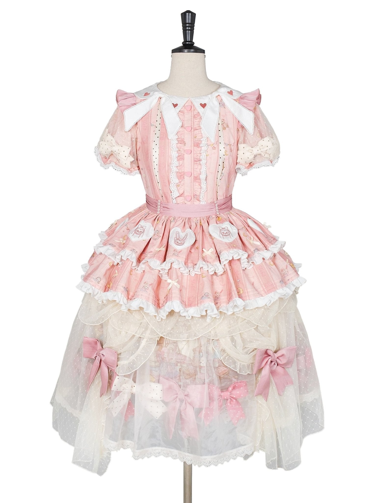 [Limited Edition: May 17] Lazy Bow JSK Gradient Bow Lolita Dress - LolitaEraJSK DressBlackS[Limited Edition: May 17] Lazy Bow JSK Gradient Bow Lolita Dress
