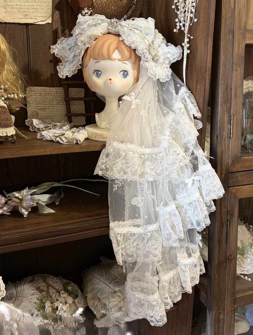 [Limited Edition: May 25 ] Moonlight Coronation Gorgeous Lolita JSK - LolitaEraDress Only=Includes Bust Bow + Waist BowBlueXS[Limited Edition: May 25 ] Moonlight Coronation Gorgeous Lolita JSK
