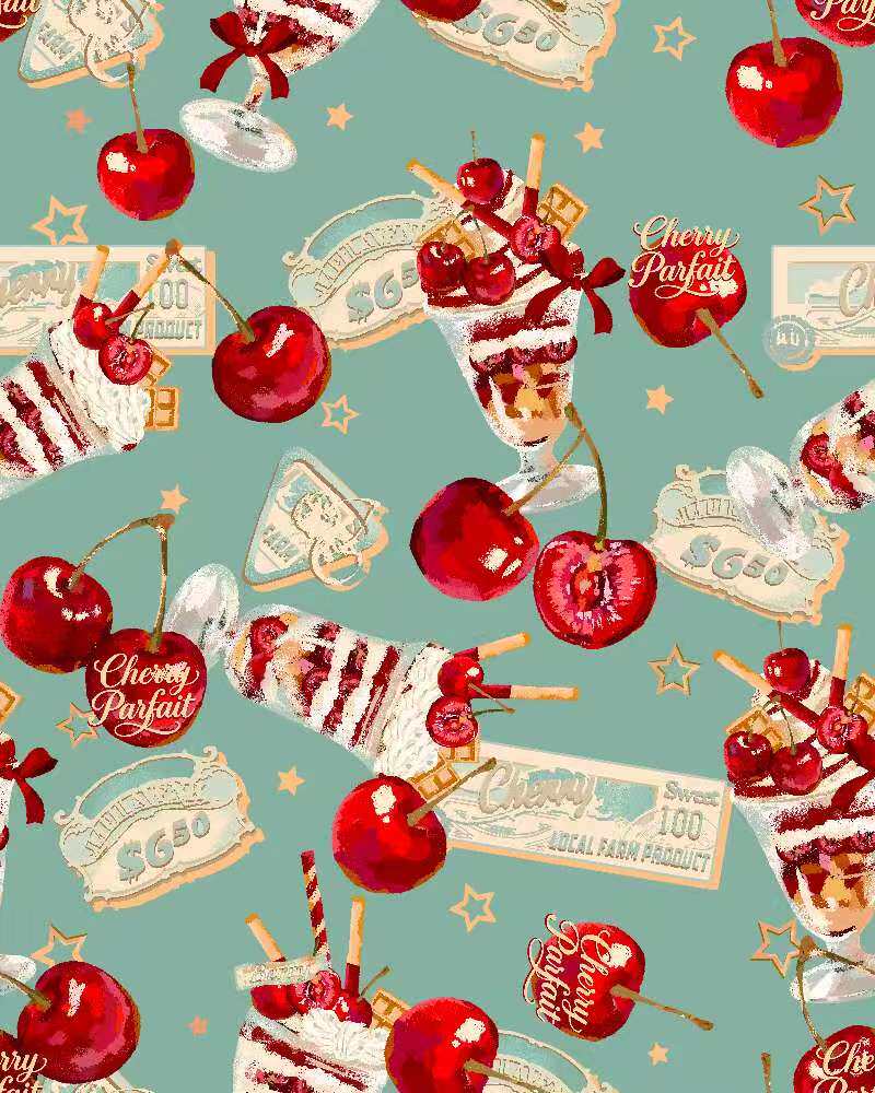 [Limited Edition: May 6 ] Midsummer Cherry Pie Lolita Dress - LolitaEraOPMint GreenS[Limited Edition: May 6 ] Midsummer Cherry Pie Lolita Dress