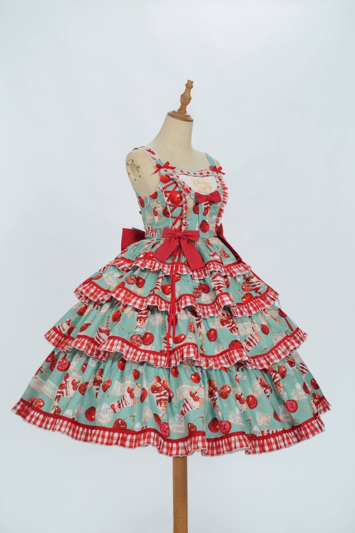 [Limited Edition: May 6 ] Midsummer Cherry Pie Lolita Dress - LolitaEraJSKMint GreenXS[Limited Edition: May 6 ] Midsummer Cherry Pie Lolita Dress