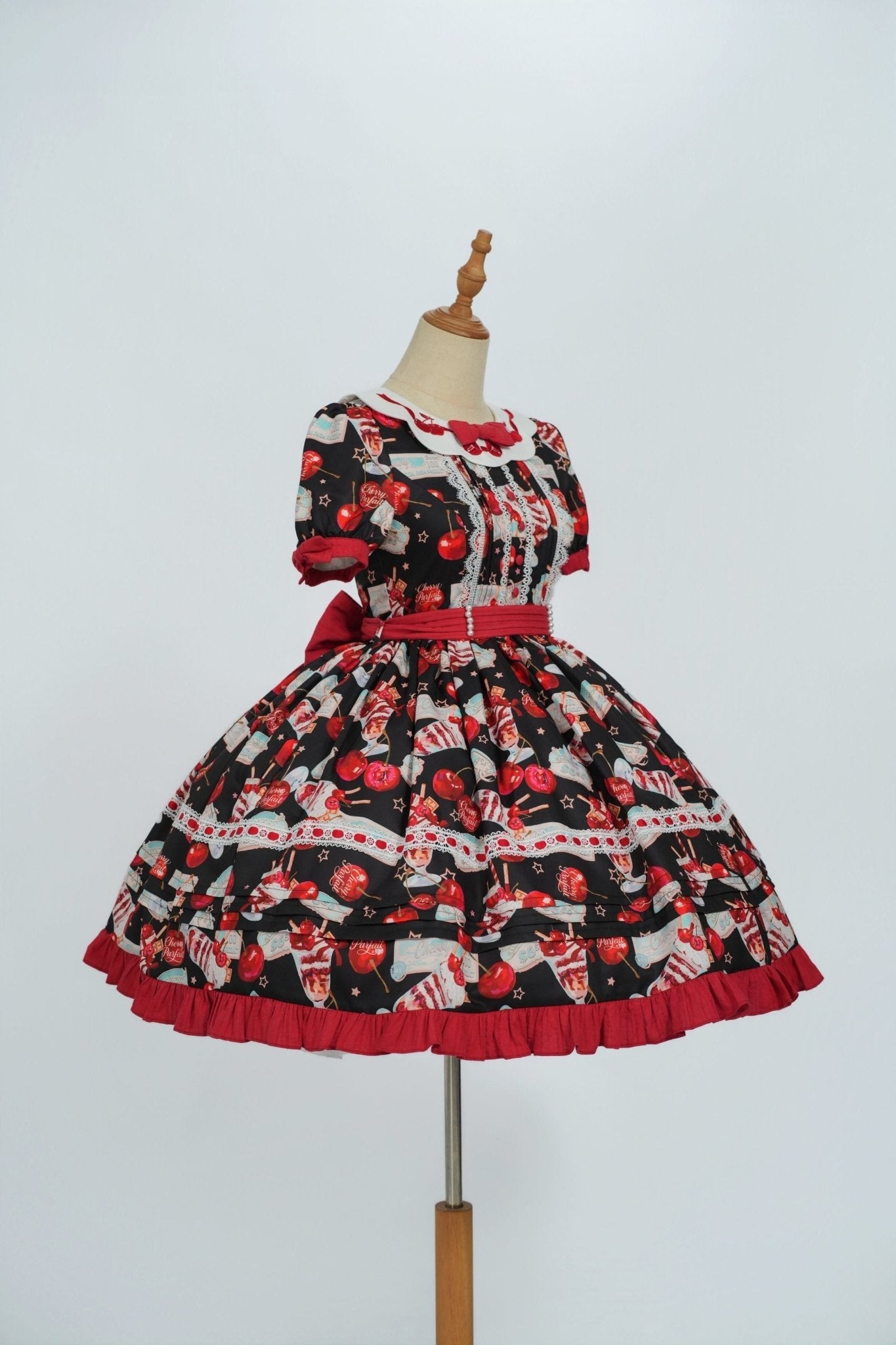[Limited Edition: May 6 ] Midsummer Cherry Pie Lolita Dress - LolitaEraOPBlackXS[Limited Edition: May 6 ] Midsummer Cherry Pie Lolita Dress