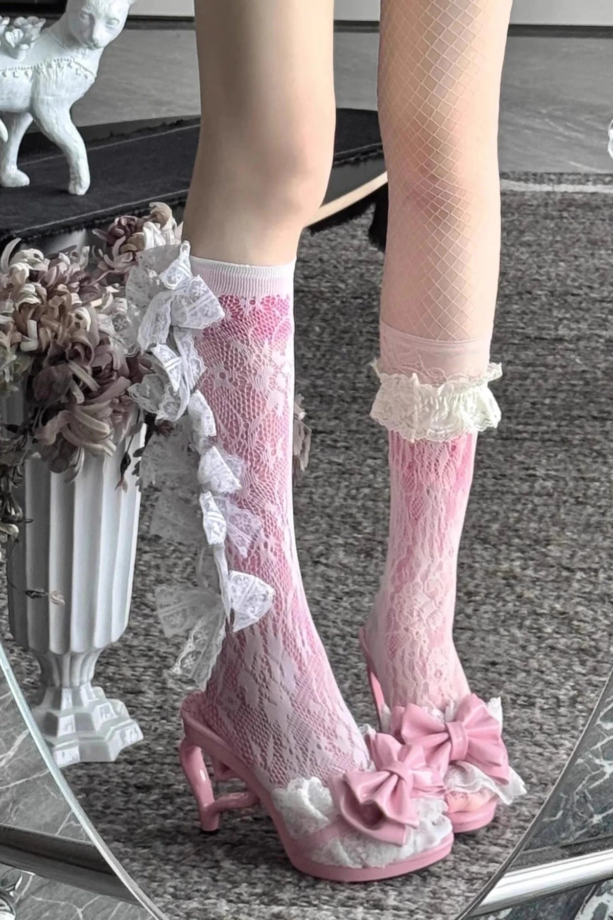 Little Devil Hime-Style Heart Heel High Heels - LolitaEra