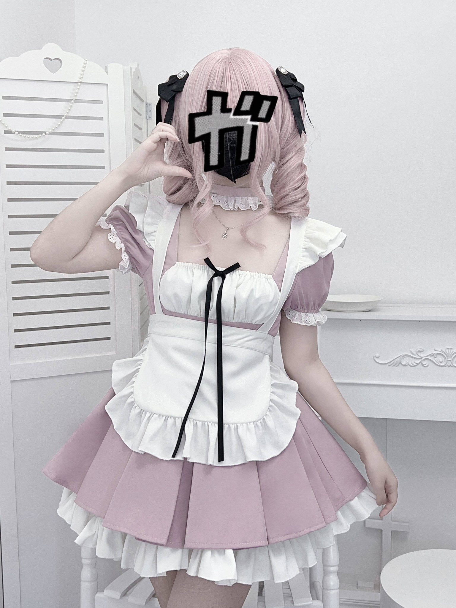 Little Maid Cute Maid Style Anime Aesthetic Dress - LolitaEraGrey Dress + ApronSLittle Maid Cute Maid Style Anime Aesthetic Dress