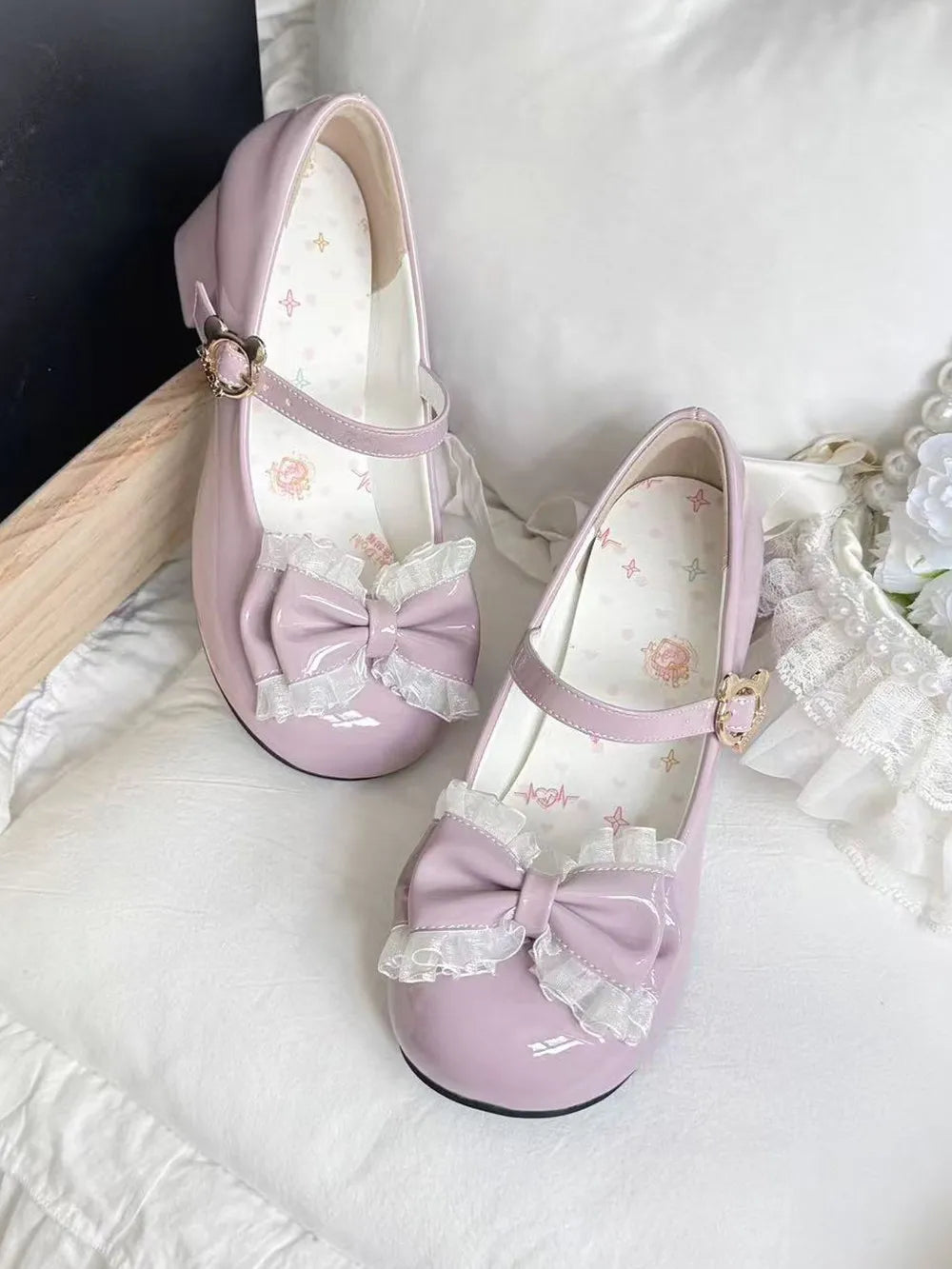 [Little Gummy] Original Mid-heel Round-toe Lo Shoes Women's Japanese Sweet Lolita Shoes Lolita Mary Jane Single Shoes