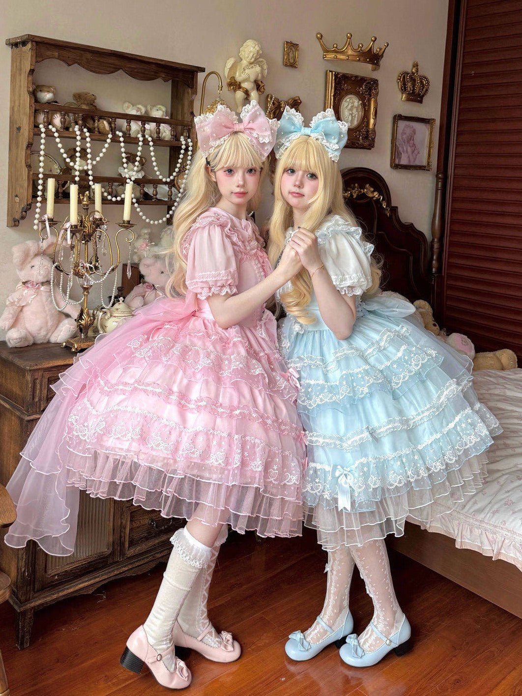 Lolita Ballet Sweet Light Blue JSK Dress - LolitaEraBlue SetSLolita Ballet Sweet Light Blue JSK Dress