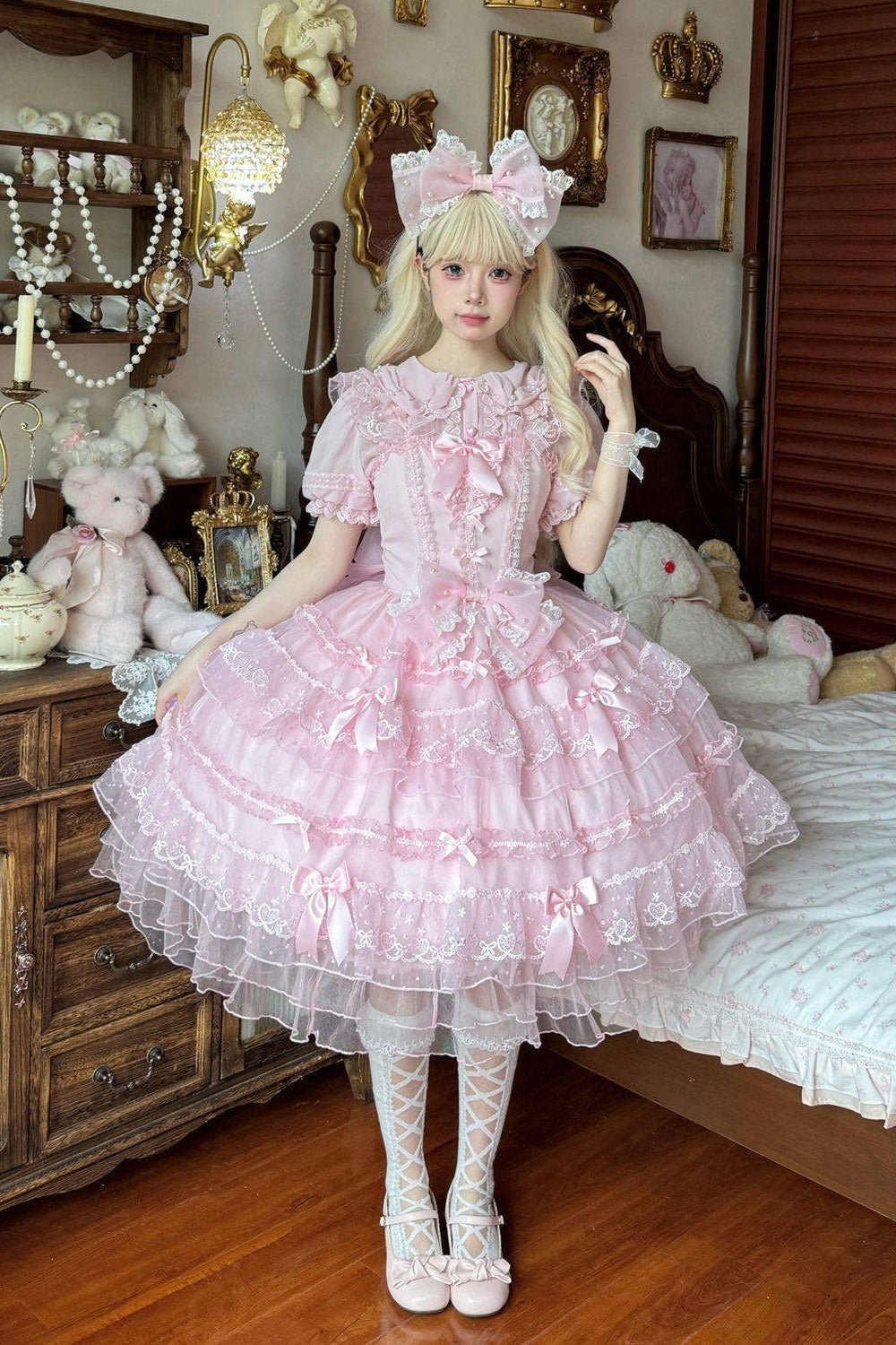 Lolita Ballet Sweet Pink JSK Dress - LolitaEraPink SetSLolita Ballet Sweet Pink JSK Dress