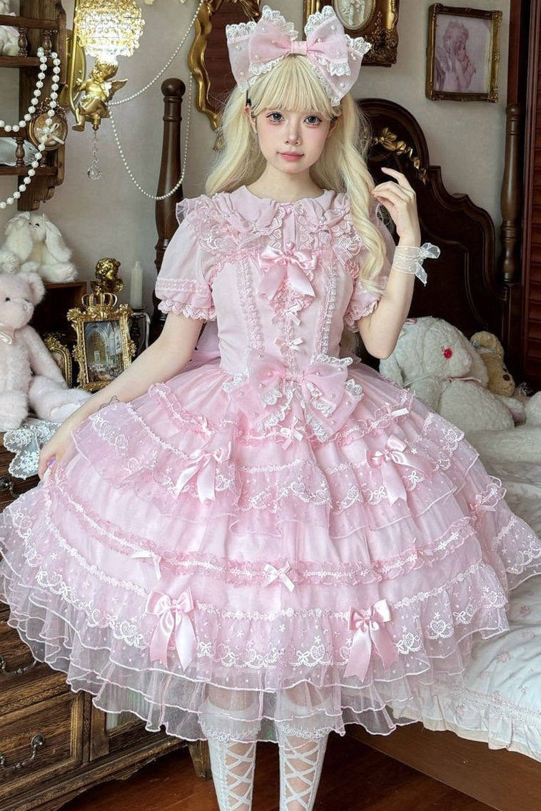 Lolita Ballet Sweet Pink JSK Dress - LolitaEraPink SetSLolita Ballet Sweet Pink JSK Dress