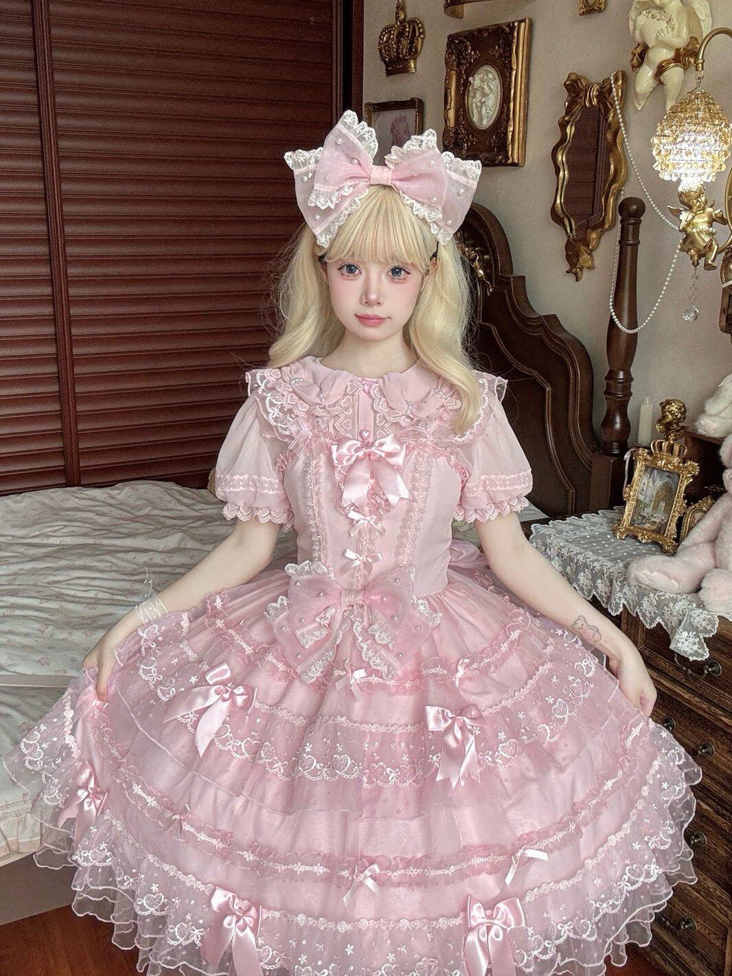Lolita Ballet Sweet Pink JSK Dress - LolitaEraPink SetSLolita Ballet Sweet Pink JSK Dress