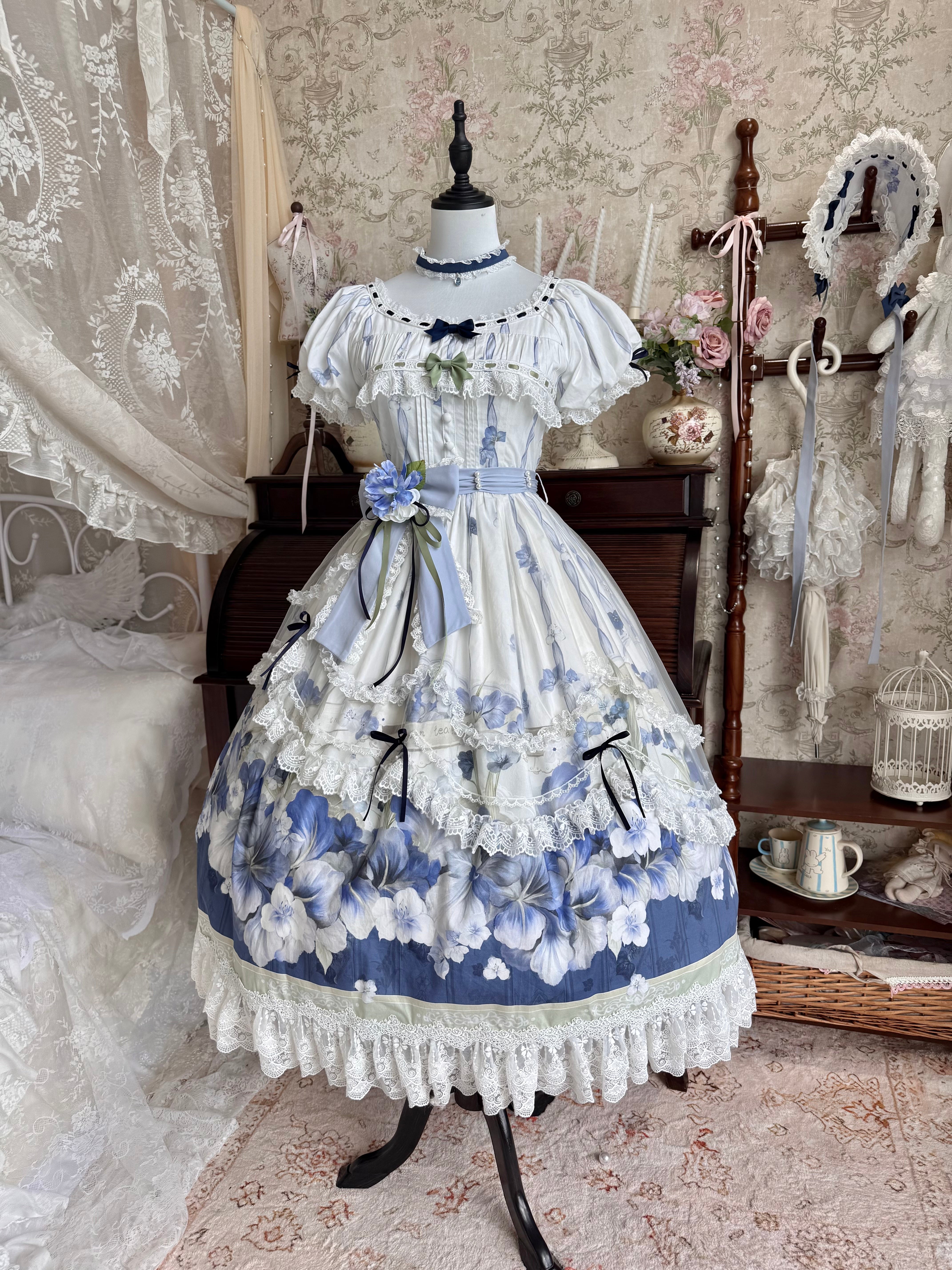 Blue Kite Lolita JSK Dress and Accessories Series