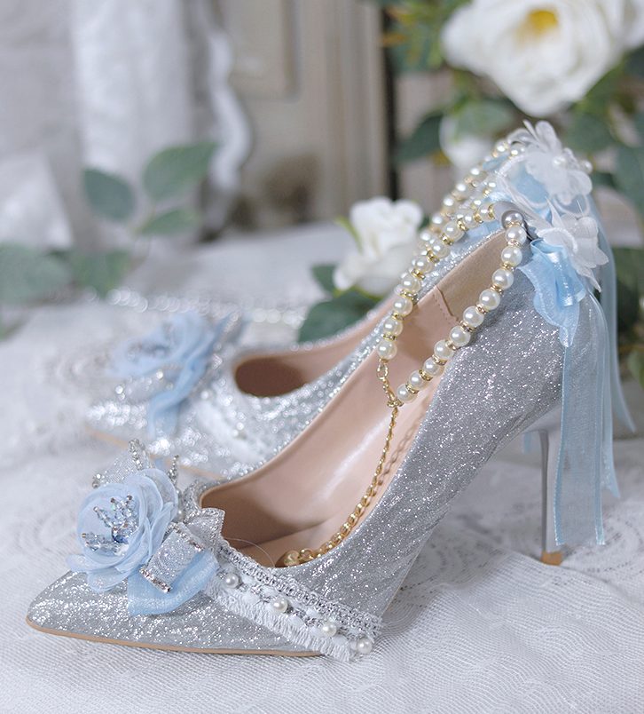 Lolita Classic Elegant Blue High Heels - LolitaEraDark blue 8cm35Lolita Classic Elegant Blue High Heels