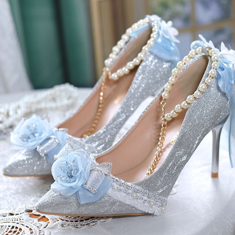 Lolita Classic Elegant Blue High Heels - LolitaEraDark blue 8cm35Lolita Classic Elegant Blue High Heels