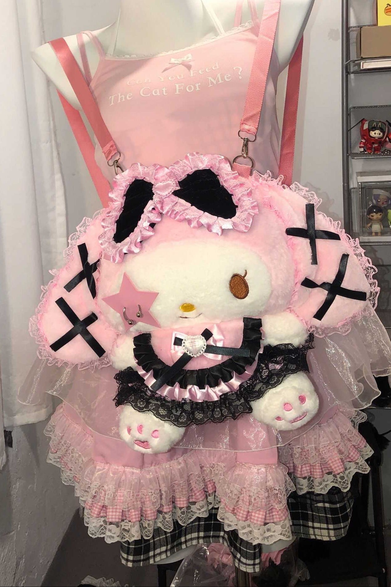 Lolita Dark Y2K My Melody Backpack - LolitaEra1Lolita Dark Y2K My Melody Backpack