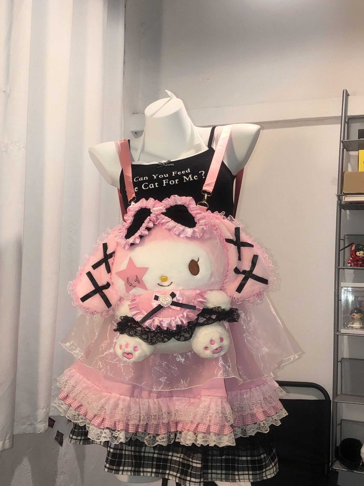 Lolita Dark Y2K My Melody Backpack - LolitaEra2Lolita Dark Y2K My Melody Backpack
