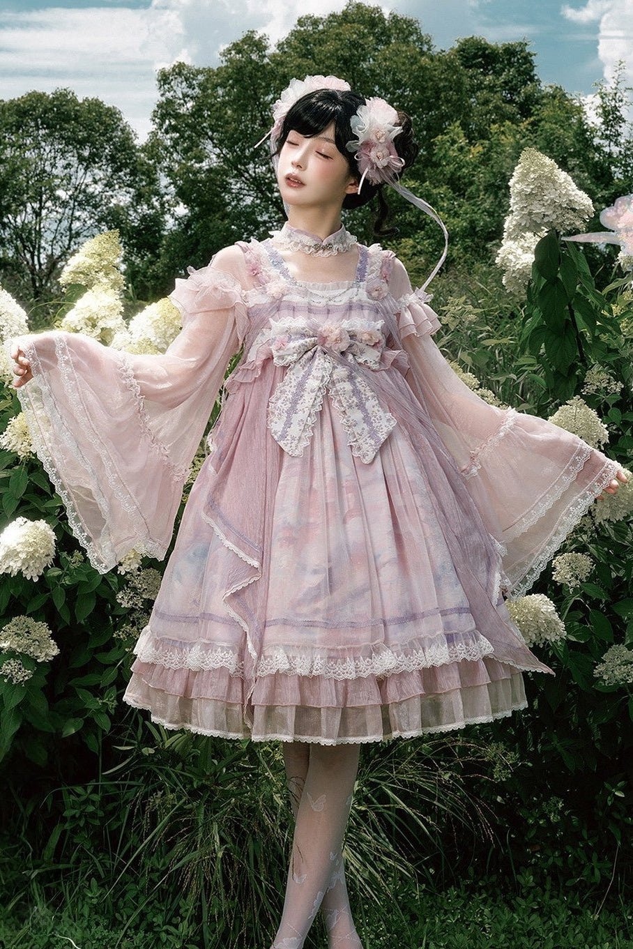 Lolita Gorgeous Elegant Maiden OP Dress 1232 - LolitaEraPink OPSLolita Gorgeous Elegant Maiden OP Dress 1232