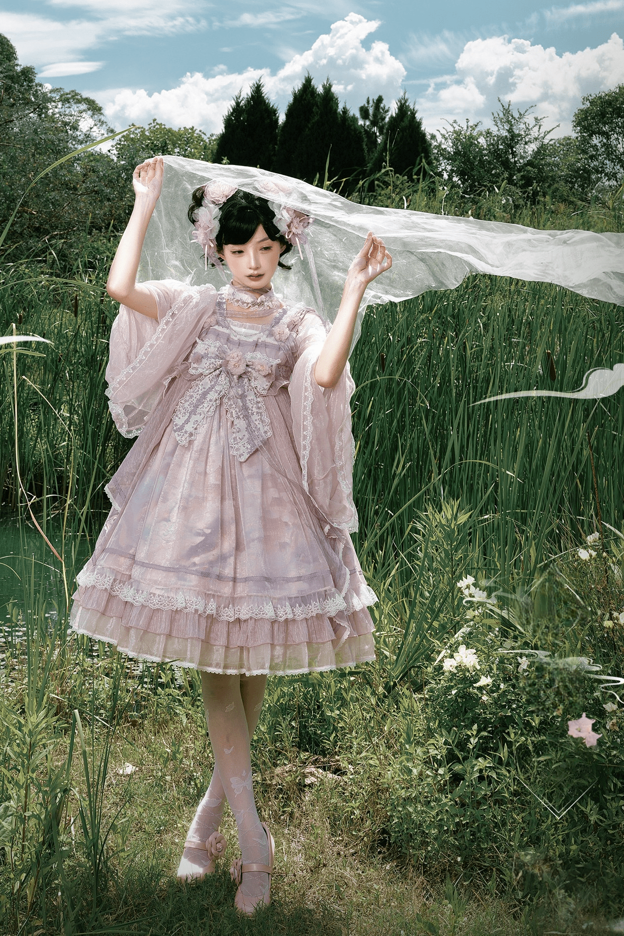 Lolita Gorgeous Elegant Maiden OP Dress 1232 - LolitaEraPink OPSLolita Gorgeous Elegant Maiden OP Dress 1232