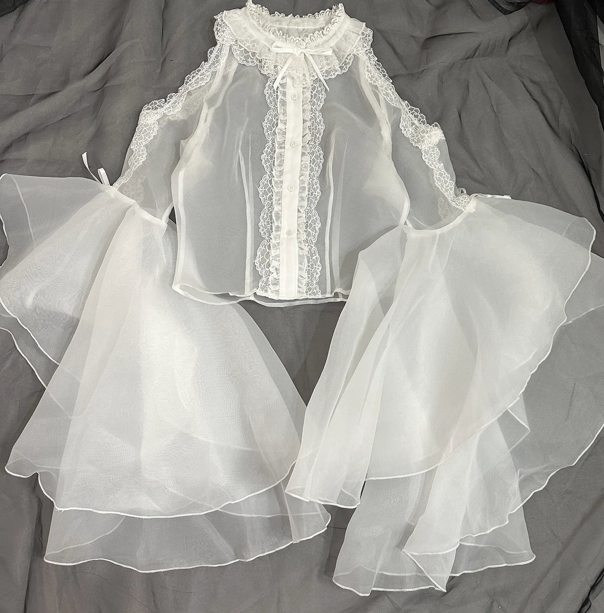 [Deposit] White Crow Monologue Drama Original Design Lolita Gothic Elegant Black and White Dress