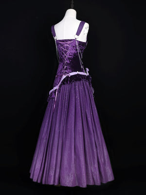 Lolita Gothic Elegant Velvet Fishtail Formal Dress - LolitaEraFull SetSLolita Gothic Elegant Velvet Fishtail Formal Dress