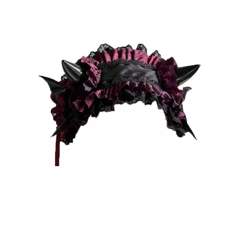 Lolita Gothic Halloween Devil Headband - LolitaEraRedLolita Gothic Halloween Devil Headband