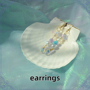 Lolita Handmade Mermaid Princess Shell Tiara Set LE4160 - LolitaEraShell tiaraLolita Handmade Mermaid Princess Shell Tiara Set LE4160