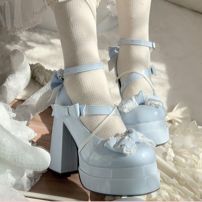 Lolita Kawaii Bow Sweet Heels - LolitaEra