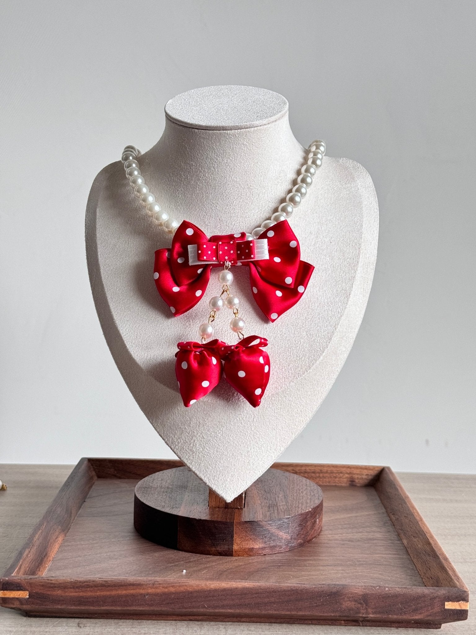 Lolita Kawaii Strawberry Pearl Necklace - LolitaEraRedLolita Kawaii Strawberry Pearl Necklace