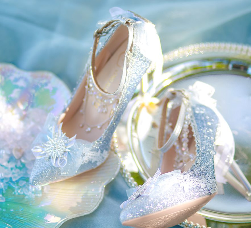 Lolita Luxurious Blue Snowflake Glitter Pumps - LolitaEraDark blue 7cm35Lolita Luxurious Blue Snowflake Glitter Pumps