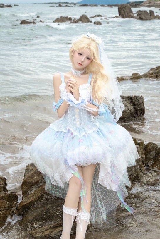 Lolita Ocean Mermaid JSK Dress - LolitaEraSetSLolita Ocean Mermaid JSK Dress