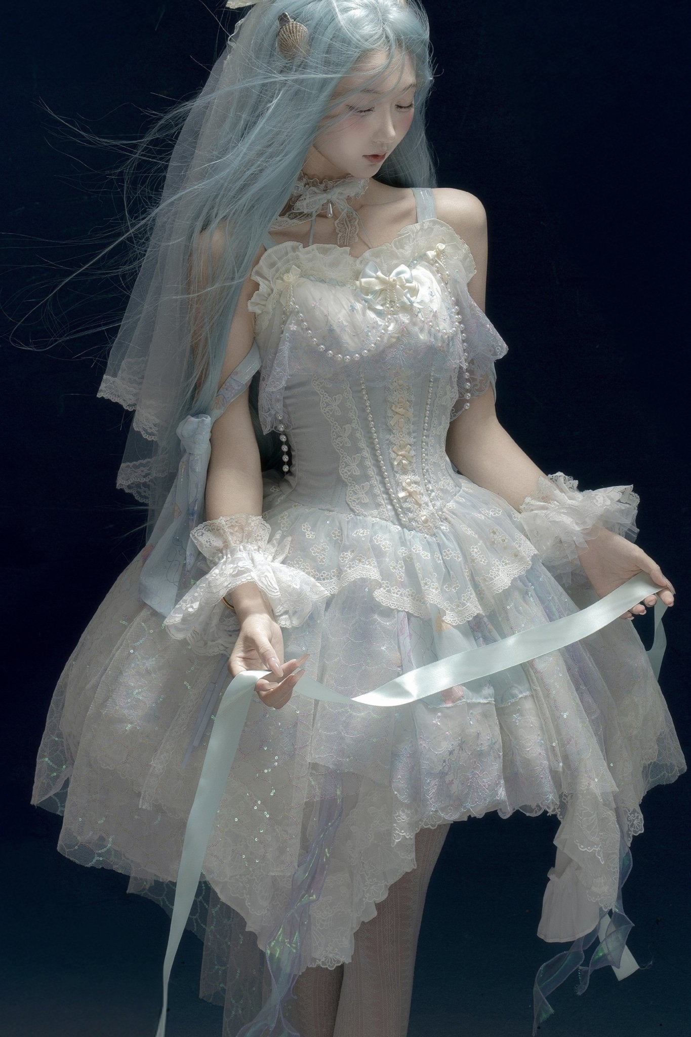 Lolita Ocean Mermaid JSK Dress - LolitaEraSetSLolita Ocean Mermaid JSK Dress