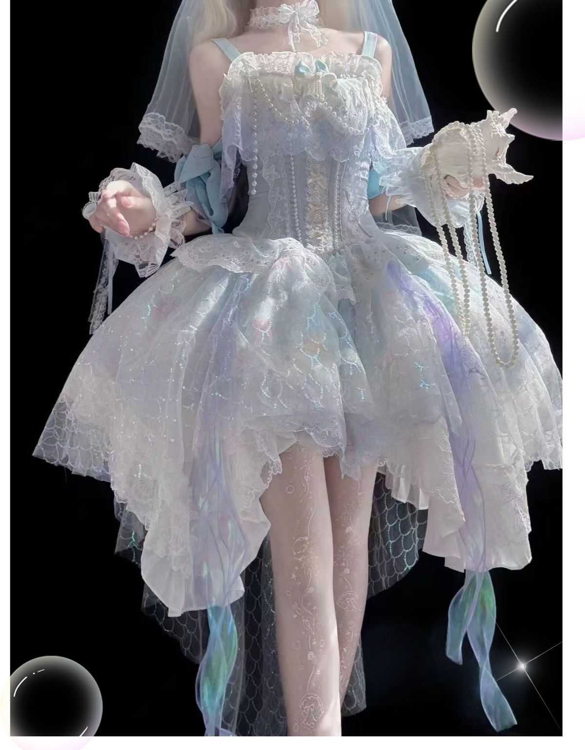 Lolita Ocean Mermaid JSK Dress - LolitaEraSetSLolita Ocean Mermaid JSK Dress