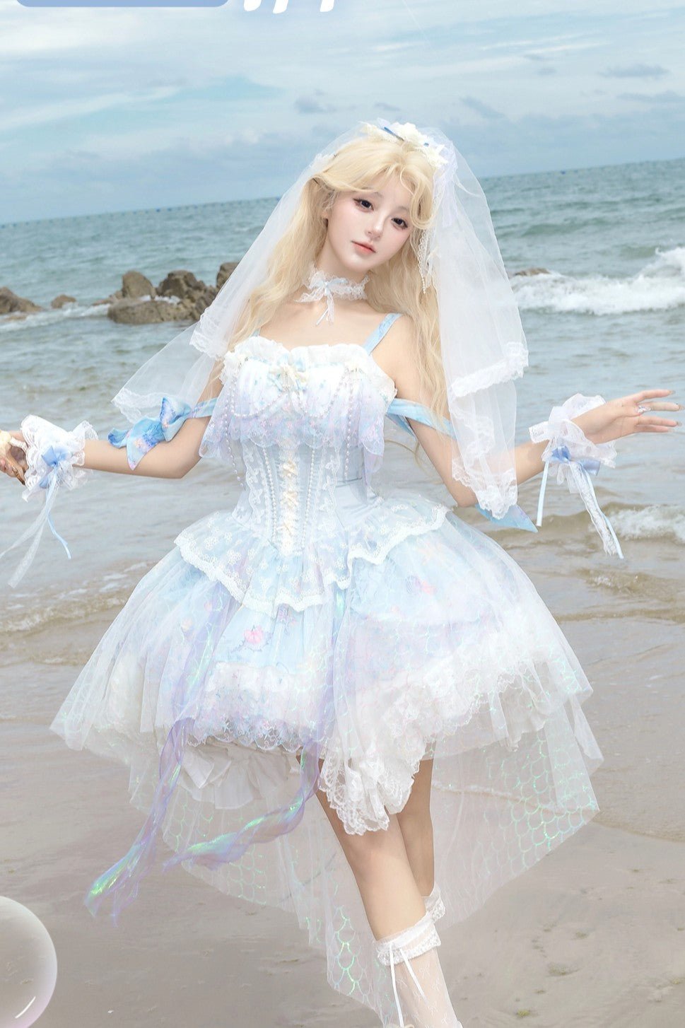 Lolita Ocean Mermaid JSK Dress - LolitaEraSetSLolita Ocean Mermaid JSK Dress