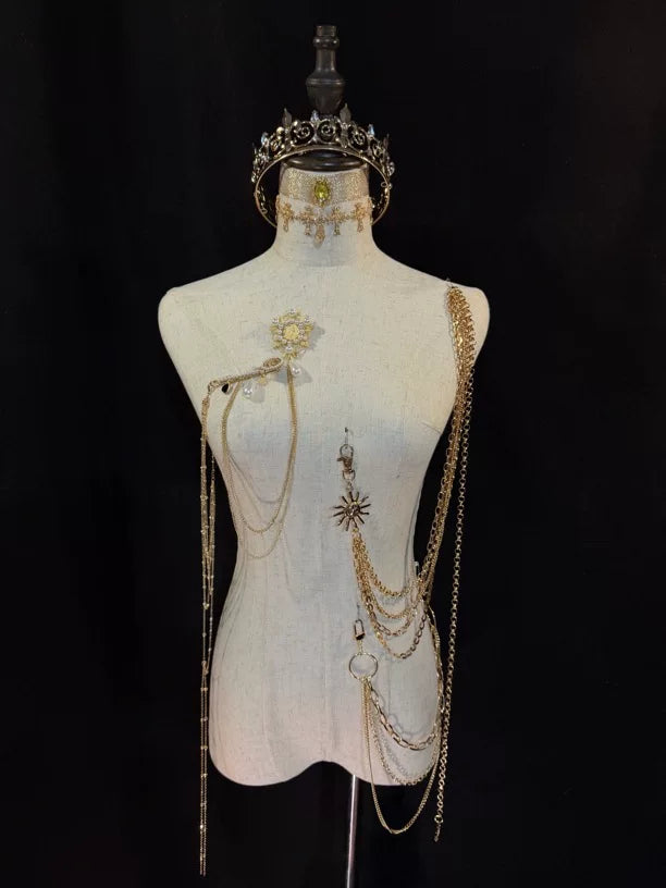 Lolita Court-Style Prince's Shawl, Prince's Sash, Retro Gothic Stylish Royal Knight Prince Outfit
