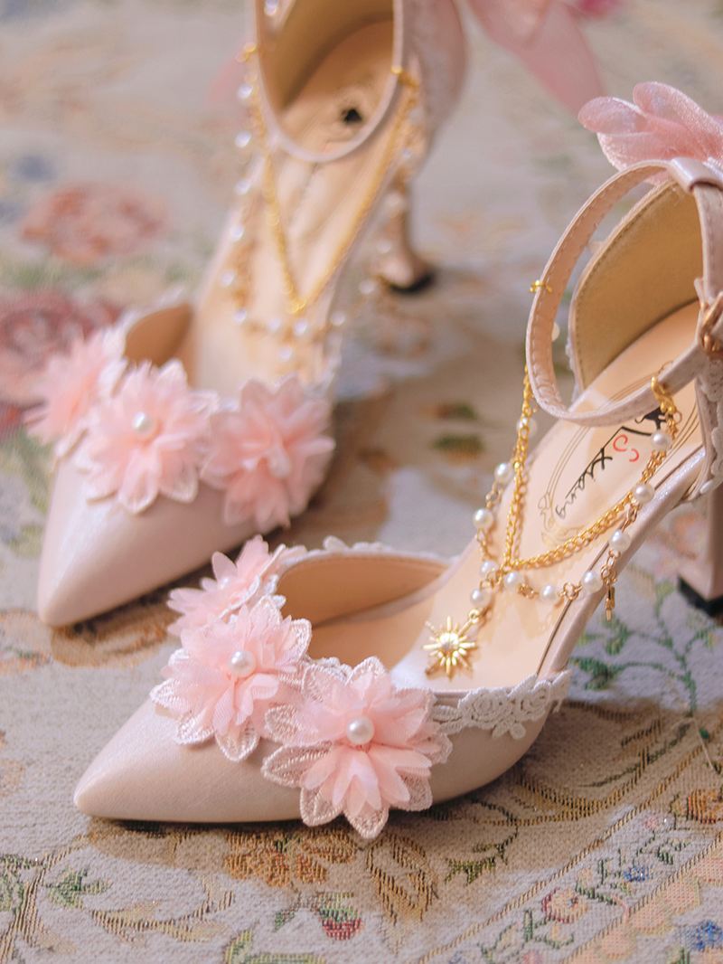 Lolita Pink Crystal High Heels - LolitaEraPink 8cm34Lolita Pink Crystal High Heels