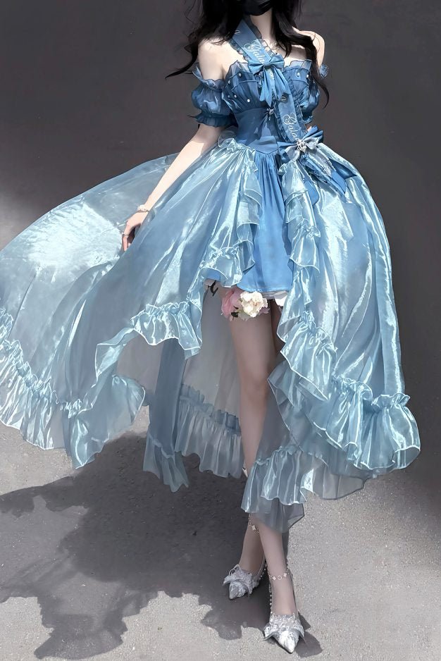 Lolita Princess Blue Dress Set - LolitaEraBlue SetSLolita Princess Blue Dress Set