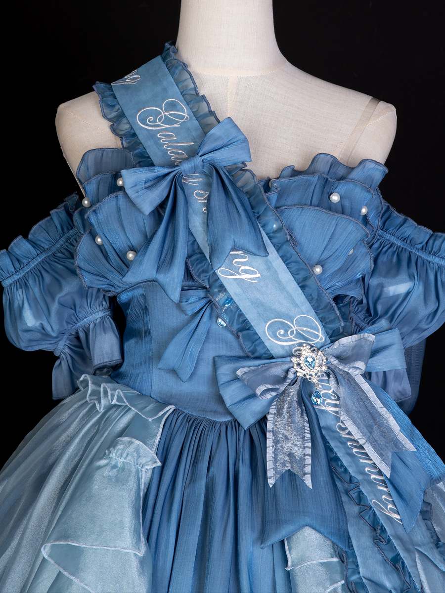 Lolita Princess Blue Dress Set - LolitaEraBlue SetSLolita Princess Blue Dress Set