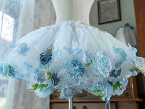 Lolita Princess Floral Petticoat 1243 - LolitaErablue 2One Size (Waist Stretches to 105cm)45cmLolita Princess Floral Petticoat 1243