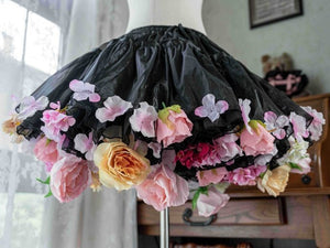 Lolita Princess Floral Petticoat 1243 - LolitaErapink 2One Size (Waist Stretches to 105cm)45cmLolita Princess Floral Petticoat 1243