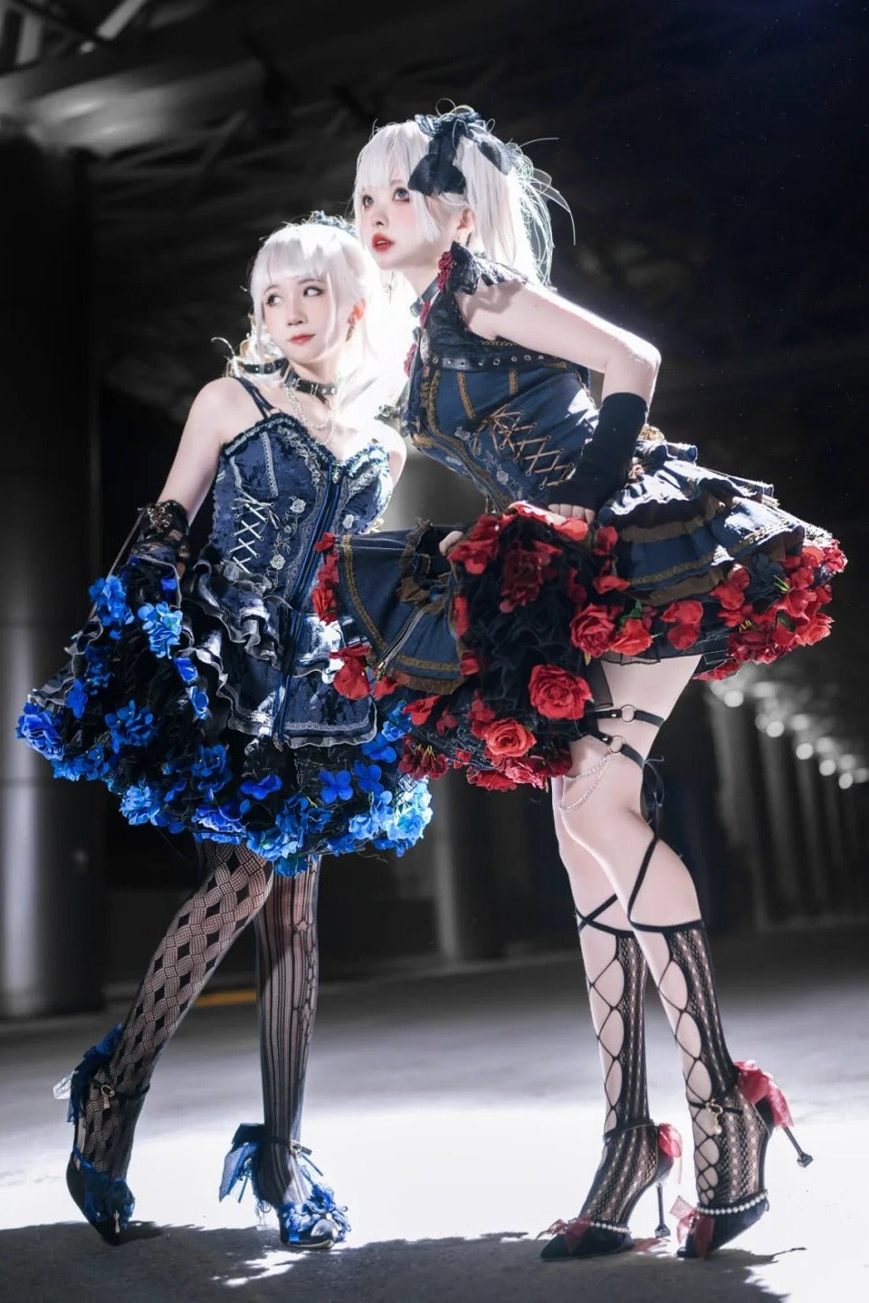 Lolita Princess Floral Petticoat 1243 - LolitaEraRedOne Size (Waist Stretches to 105cm)45cmLolita Princess Floral Petticoat 1243