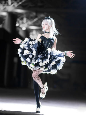 Lolita Princess Floral Petticoat 1243 - LolitaEraRedOne Size (Waist Stretches to 105cm)45cmLolita Princess Floral Petticoat 1243