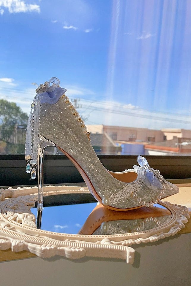 Lolita Shimmer Sequin Heels LE5100 - LolitaEraPink34Lolita Shimmer Sequin Heels LE5100