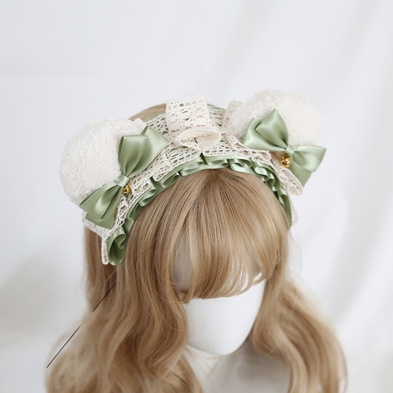 Lolita Sweet Bear Ear Bow Hair Accessory KC - LolitaEra