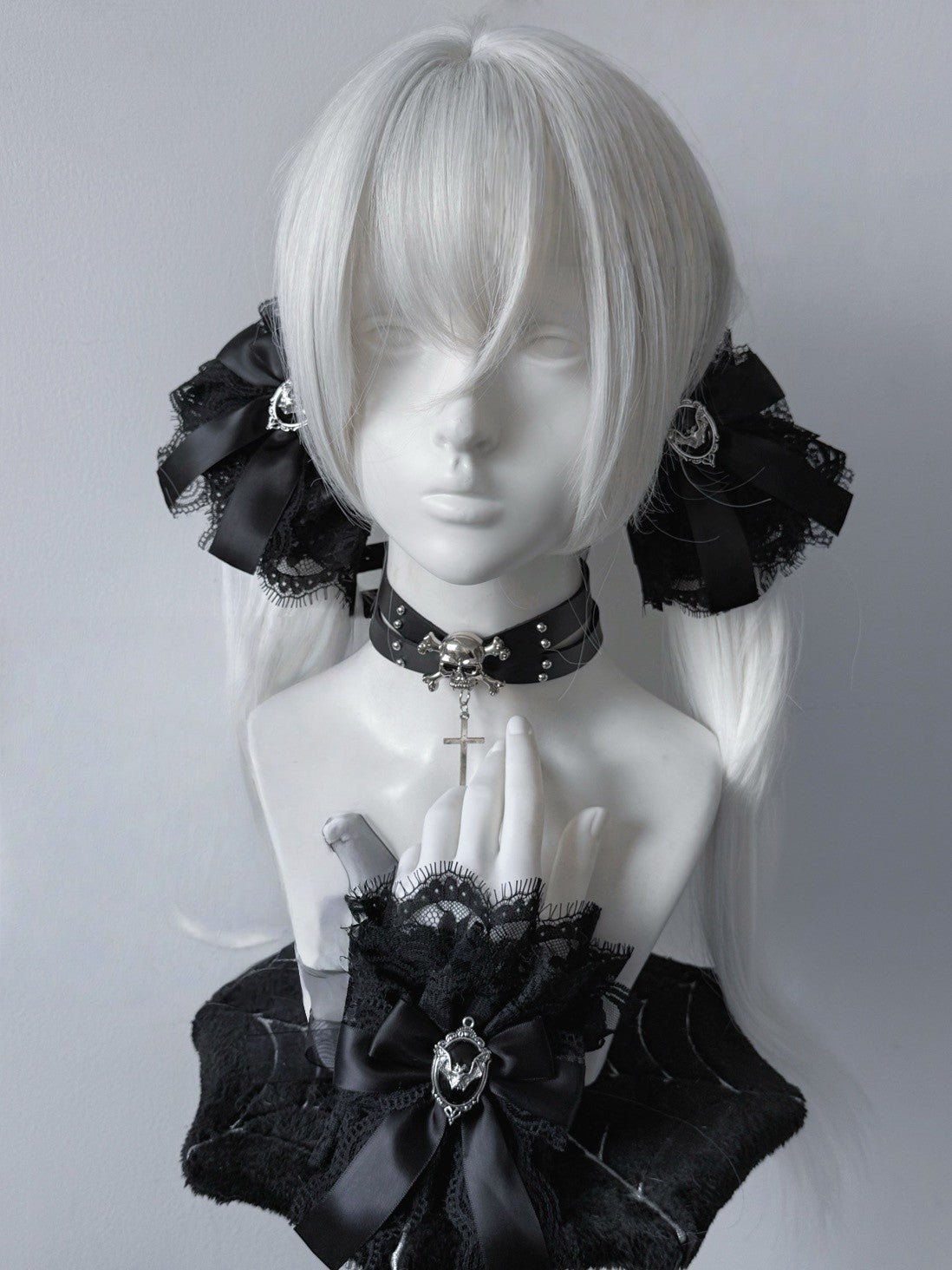 Lolita Y2K Lace Bow Hair Clips/Arm Sleeves - LolitaEra