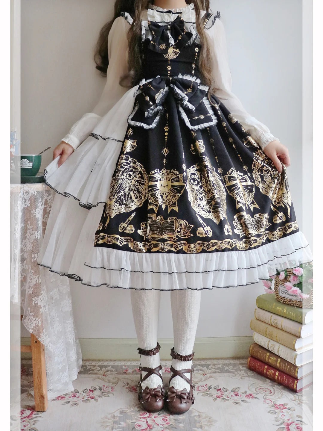 Gilded Fairy Town Lolita Original Printed JSK Dress