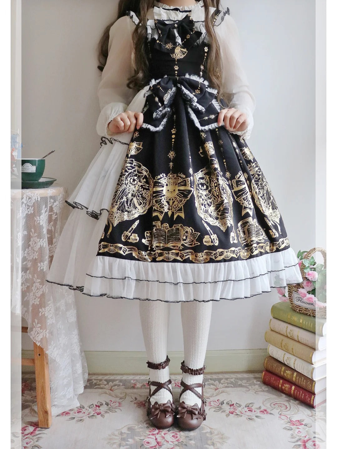 Gilded Fairy Town Lolita Original Printed JSK Dress