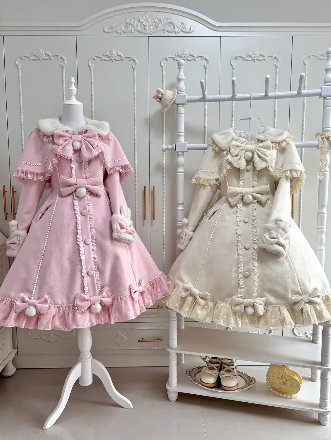 Nico Rabbit Lolita Original Autumn & Winter Sweet Style Pink Woolen Coat Outerwear