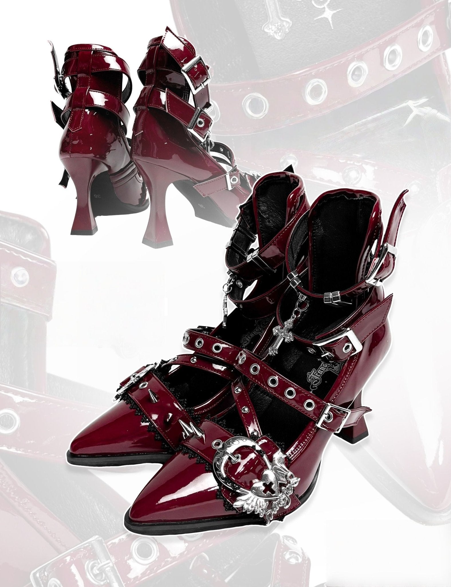 Lunar Prayer Gothic Stiletto Heels - LolitaEra