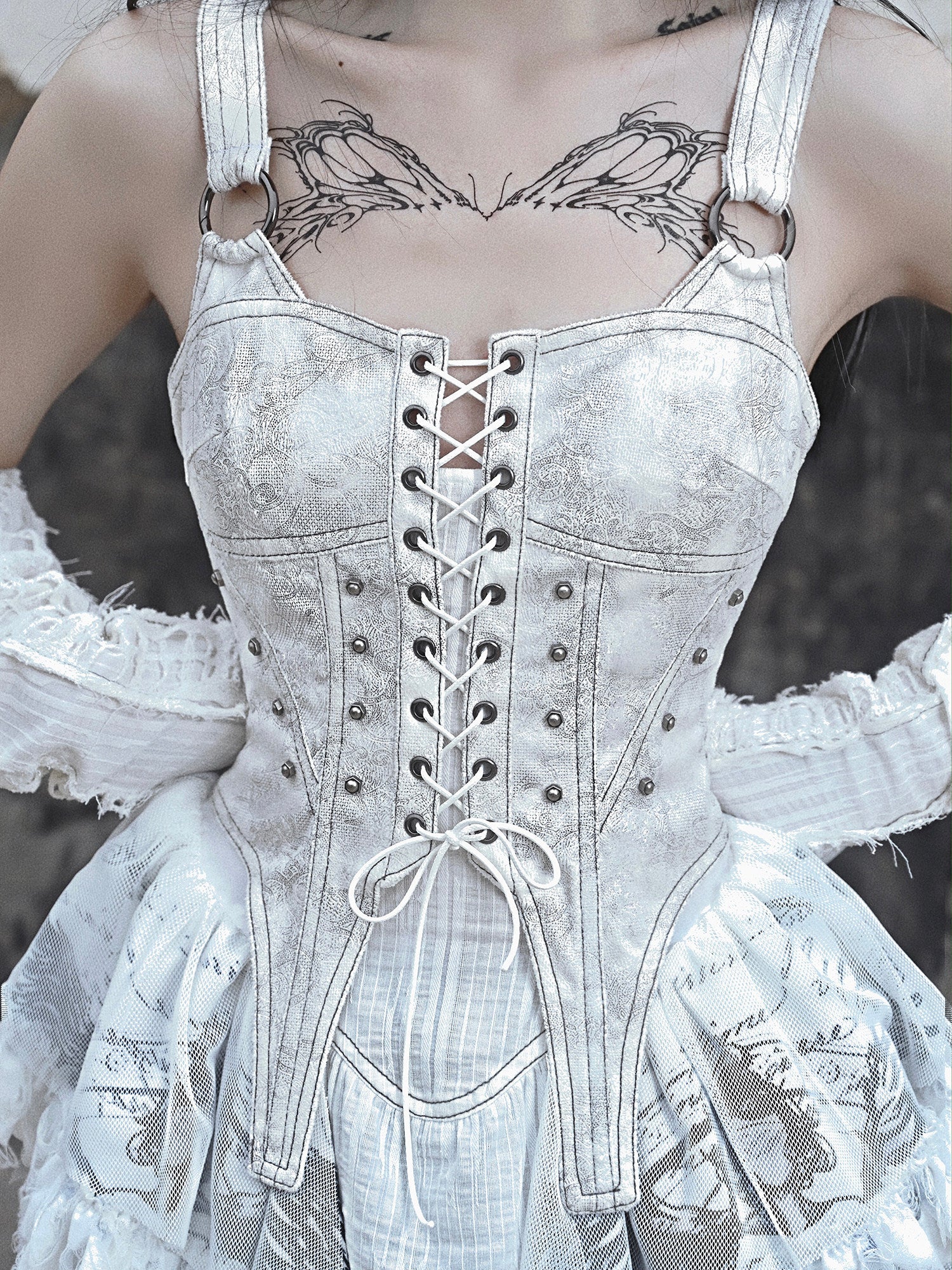 Madhouse Lace-up Cami Dress - LolitaEra
